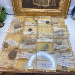 Tiny Crystal and Mineral Lot, Assorted Mixed Crystals and Minerals in case